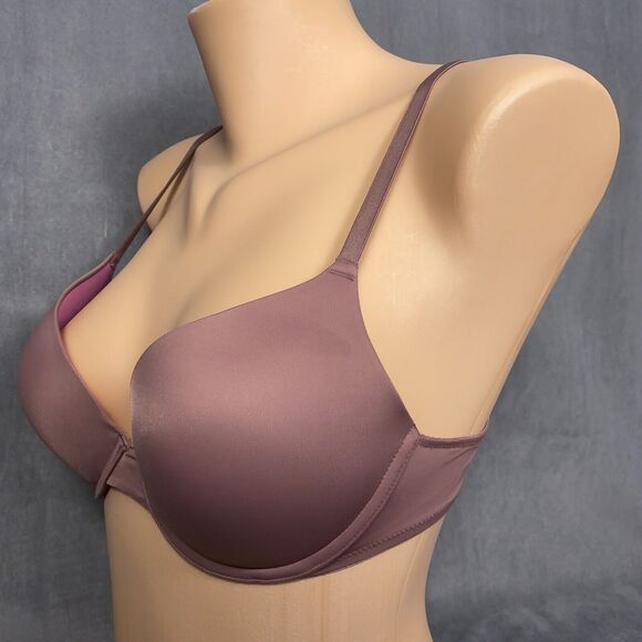 Victoria's Secret Pink Wear Everywhere T-Shirt Bra Size 32D Push Up Bra Mauve - Picture 2 of 8